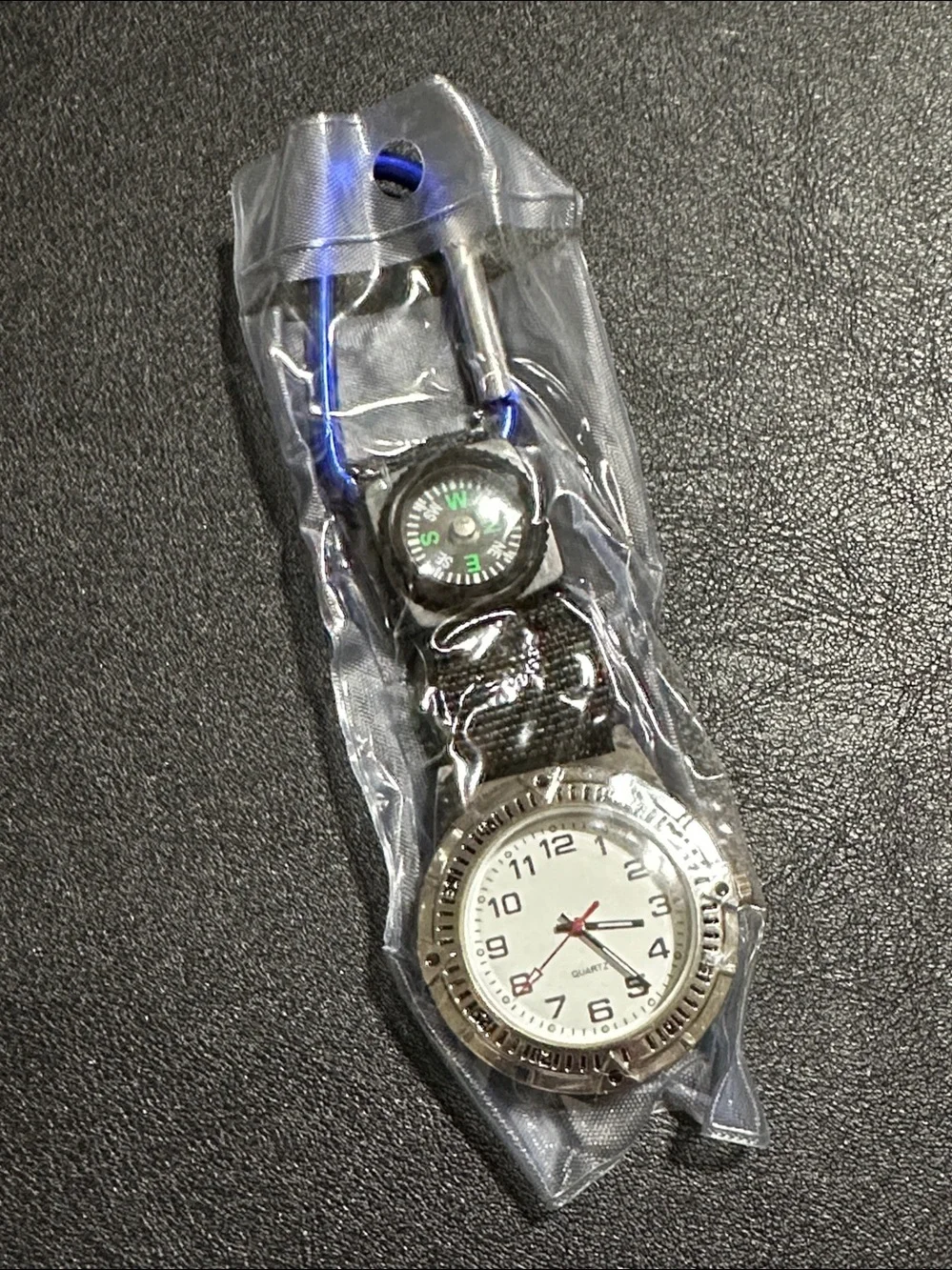 Dreams Unlimited Travel 40mm Silver Tone Clip On Pocket Watch With Compass